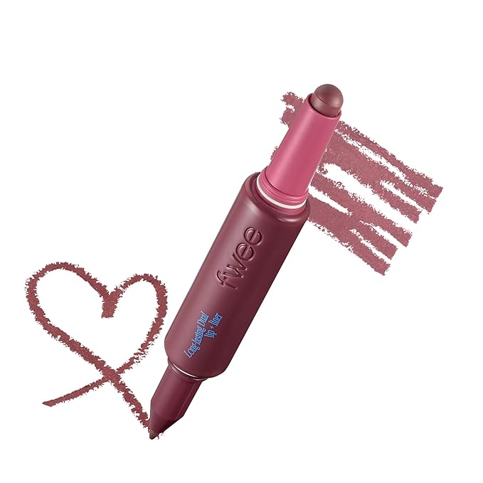fwee Long Lasting Dual Coloring Stick Lip Liner, TT YL | All-in-one dual stick, Retractable Lip Liner Lipstick Combo, Satin Finish | Smooth glide, Powerful fixing, Smudge-proof | 1.2g (03 TT YL)