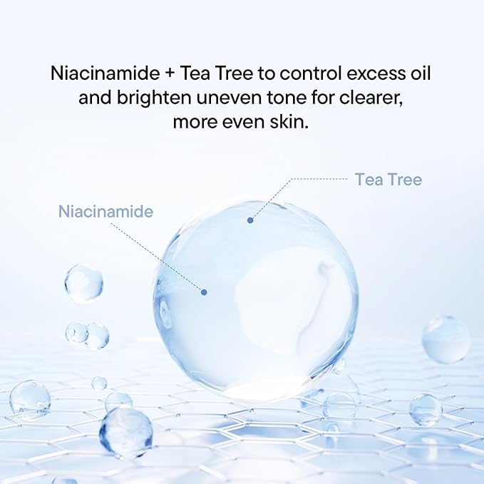 IUNIK Tea Tree Relief Serum – Tea Tree & Centella Asiatica Lightweight Vegan Ampoule for Soothing, Calming & Oil Balance, Korean Skincare for Acne-Prone Skin, 50ml / 1.69 fl oz