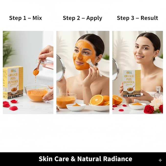 Herbs Botanica Orange Peel Powder 100% Pure & Natural Orange Peel for Face Masks, Skin Care & DIY Beauty Natural Citrus Powder for Skincare & More 5.3 oz Pack