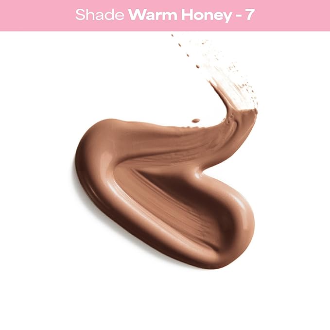 MCoBeauty Flawless Glow Luminous Skin Filter - 7 Warm Honey - 4-in-1 Primer, Highlighter & Foundation Booster - Dewy Illuminating Tint Face Makeup with Squalane Vitamin E - Vegan & Cruelty Free