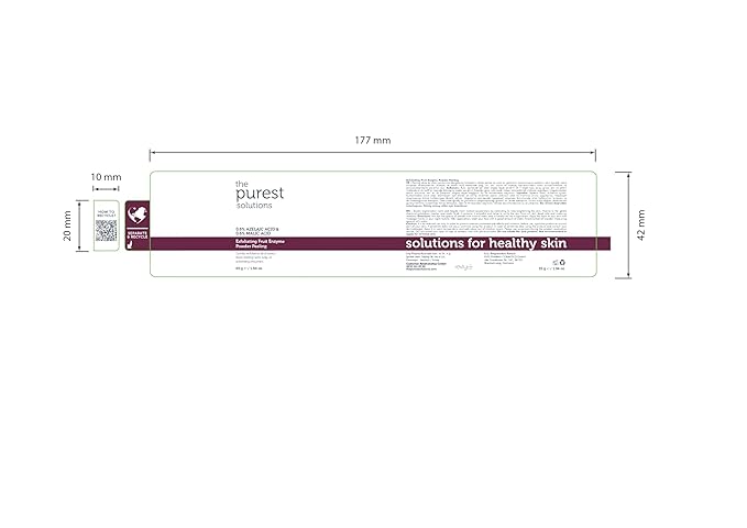 The Purest Solutions Fruit Enzyme Powder Exfoliator & Peeling (0.6% Azelaic Acid & 0.6% Malic Acid) - Boosts Regeneration Cycle & Targets Radiant Skin - Vegan | Cruelty Free | Eco Friendly (1.94 oz)