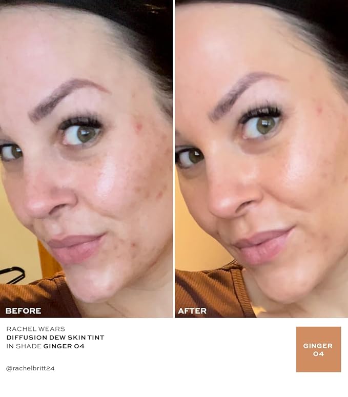 MAKE Beauty Skin Tint – Sheer to Medium Coverage with a Natural Radiant Finish. Lightweight, Smoothing Formula with Niacinamide and Adenosine. Diffusion Dew – 04 Ginger