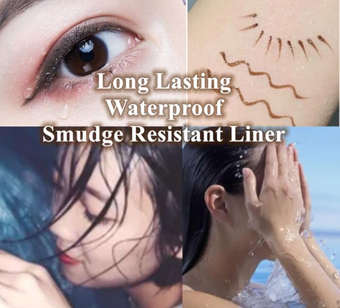Liquid Eyeliner,Waterproof,Quick Drying,Smudge Resistant,Long Lasting,Precise All Day Eyeliner Makeup,High-Pigmented Liquid Eye Liner for Bold Looks (Brown)