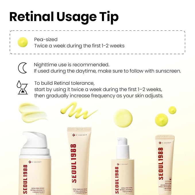K-SECRET SEOUL 1988 Retinal Advanced Shot – Formulated with 22,275 Spicules and Advanced Retinal Liposome 12% | Fine Lines and Skin Texture Care Serum | Korean Skincare, 15ml / 0.51 fl oz