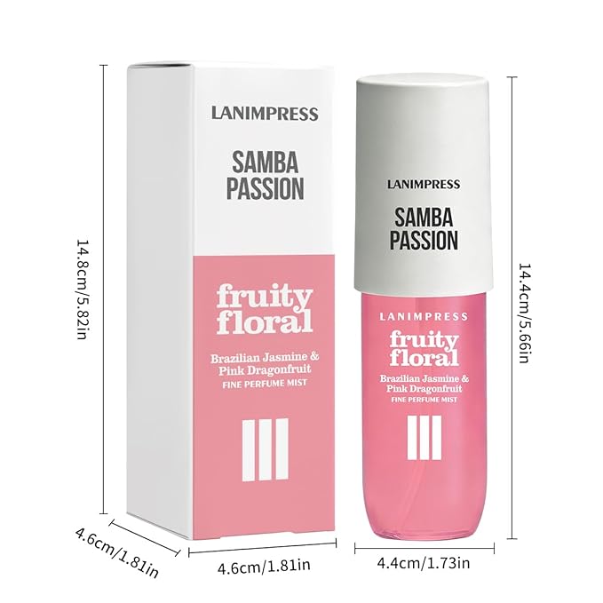 3 FL OZ Hair and Body Fragrance Mist, Eau De Parfum for Women,Sunshine Aroma Perfume No.3, Fruity Floral Scent– With Notes of Pink Dragonfruit,Jasmine, Vanilla,Travel Size Body Spray