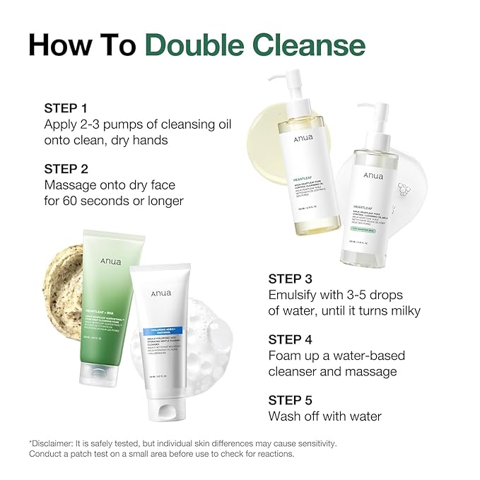 Anua Heartleaf Pore Control Cleansing Oil, Pore Cleanser, Sebum Care, Gentle Melting Oil Cleanser for Face, Safe For All Skin Type, Daily Hydrating Makeup Remover, Korean Skin Care (6.76fl.oz)