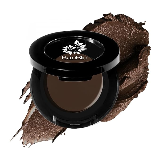 Organic Tinted Eyebrow Pomade, Dark - Water & Smudge-Proof Sculpting Eyebrow Wax for Shaping, Defining & Filling - Long-Lasting 18-Hour Hold - Easy-to-Apply, Vegan & Cruelty-Free - Made in USA