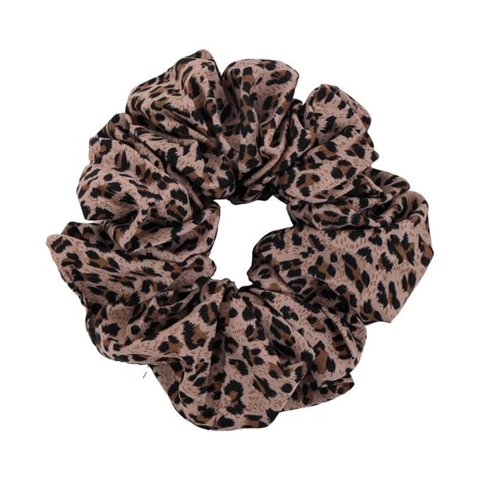 Leopard Scrunchie Elastic Satin Silk Hair Accessories Cheetah Headdress for Women Girls