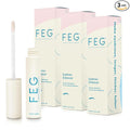 FEG Eyebrow Enhancer Growth Serum for Thicker Brows | Natural Brow Enhancing Serum for Growing and Thickening Eyebrows | Stimulates Natural Growth | 3-Pack of 3ml Tubes