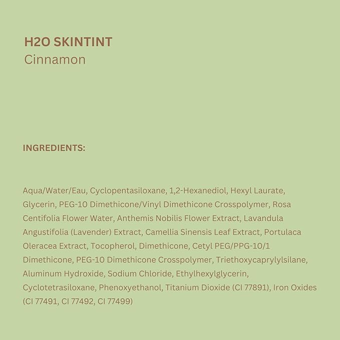 Pixi H2O SkinTint | Tinted Gel Moisturiser | Lightweight, Hydrating & Water-Resistant | Evens Tone & Reduces Redness | Cinnamon | 1.2 fl oz/35 ml