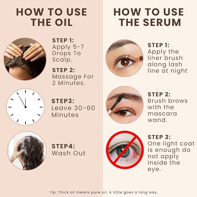 Live Fraiche Rosemary Castor Oil for Hair Growth 16oz + Castor Oil Organic Cold Pressed Lash Serum - Hexane Free, Reduce Hair Loss, Eyelash Eyebrow Regrowth and rosemary essential Serum for scalp
