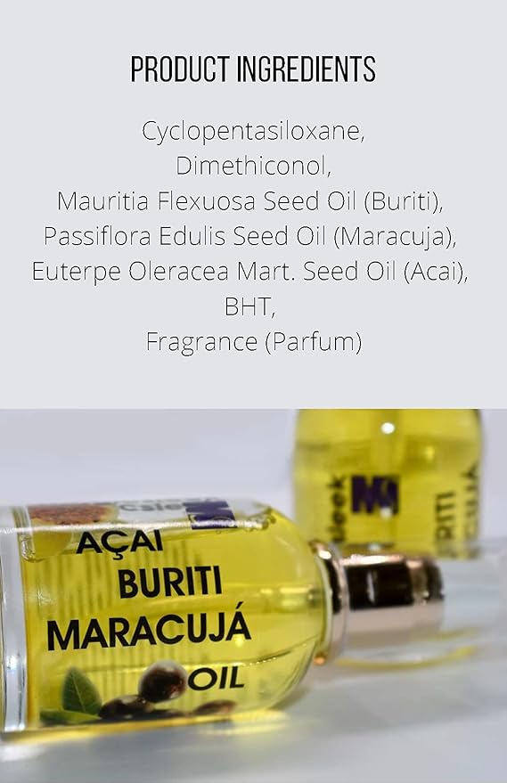 Magic Sleek Acai Oil 60 ml | Hair Serum | Maracuja & Buriti Oil | Hydrating & Nourishing | Frizz Control | Smooths, Softens & Shines | Repairs Damaged Hair | All Hair Types