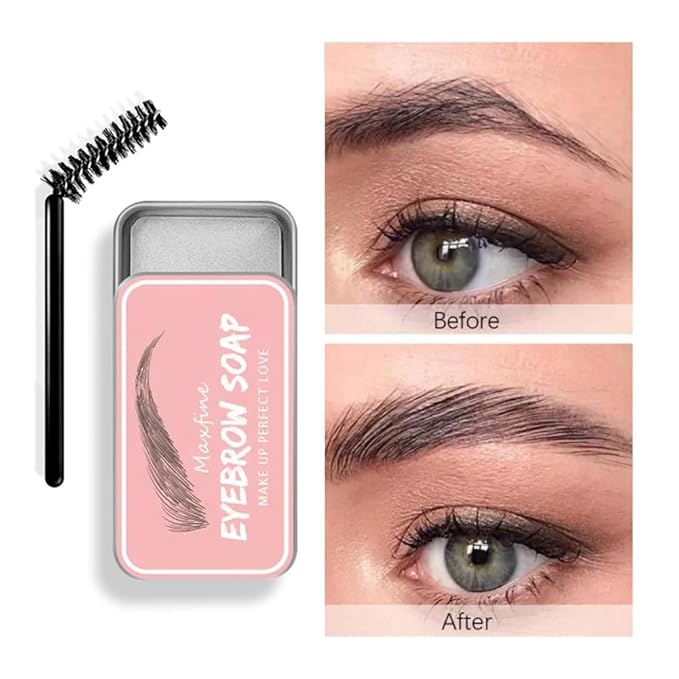2 Pack Eyebrow Soap Clear Brow Gel Waterproof Long Lasting Eyebrow Styling Wax for Natural Brows Shaping Makeup