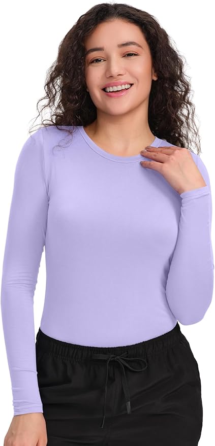 COZYFIT Scrub Undershirts Long Sleeve Women - Underscrub Comfort Tee