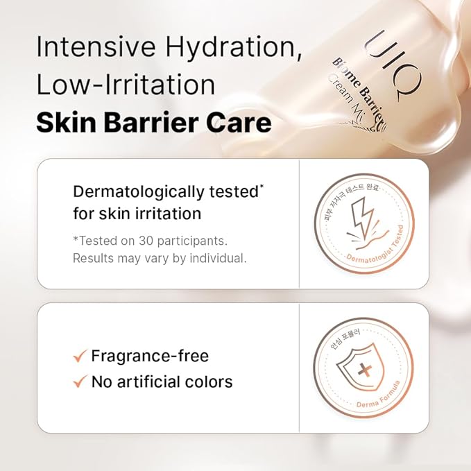 UIQ Biome Barrier Cream Mist, Skin Microbiome-Powered Face Mist with Hyaluronic Acid & Niacinamide, Deep Hydration, Glow & Soothing, Korean Skin Care, 100ml / 3.38 fl. oz.