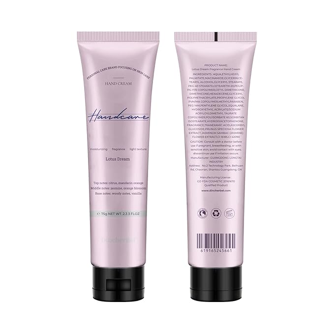 DincherBel Lotus Dream Hand Cream for Dry Cracked Hands, Birthday Gifts for Women, Bridesmaid Gifts, Nurse Gifts, Party Favors, Hand Cream Gifts Set for Women, Travel Size 2.33fl.oz x 3