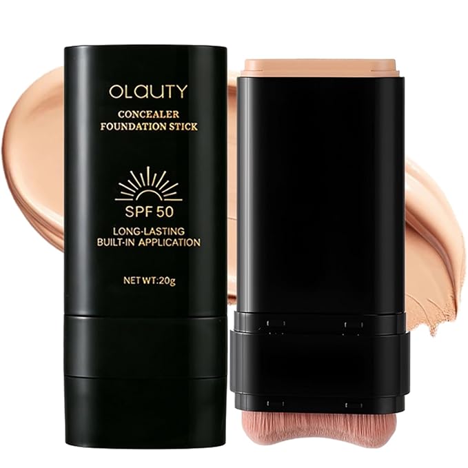 Foundation Stick, Concealer Stick SPF 50+, Waterproof Concealer Foundation Stick, Full Coverage Foundation, Sunscreen Foundation, Tattoo Cover Up Makeup (01# NATURAL)