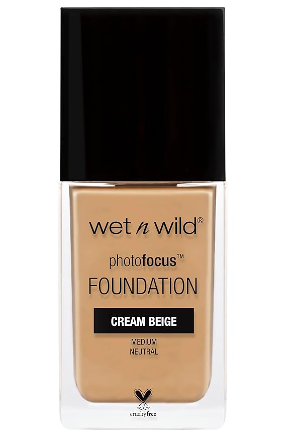 wet n wild Photo Focus Matte Liquid Foundation Cream Beige, Vegan & Cruelty-Free