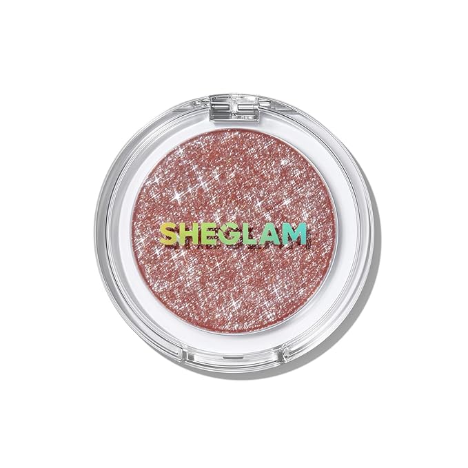 SHEGLAM Enigma Sparkly Eyeshadow Longwear Eyeshadow Single, High-Pigment Eye Shadow Compact, Smooth & Blendable Colors-Carats