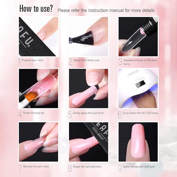 Modelones Nail Strengthener Sets 6 Color Repair for Damaged Nails Hardener Air Dry Nail Growth Polish Natural Nail Concealer Foundation Gifts for Women 15ml