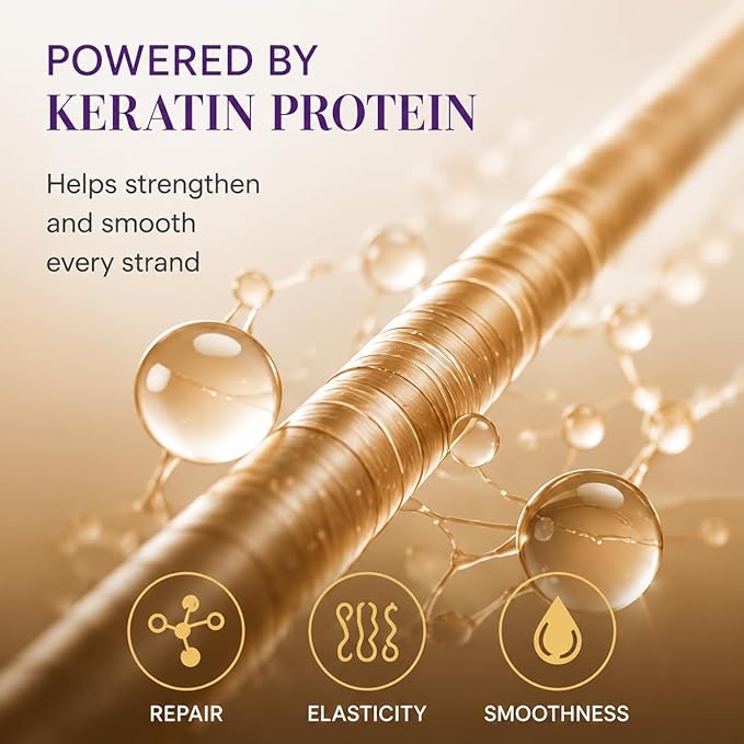 Keratin Moisturizing Hair Mask for Women, Deep Conditioning Gloss Hair Treatment for Dry, Damaged Hair, Frizz Control, Smoothing - For All Hair Types
