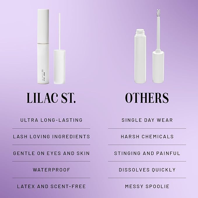 Lilac St - Eternal Bond (Clear) - Lash Cluster Glue - Mini Mascara Wand Applicator - Strong & Flexible Hold - Waterproof - Sensitive Eyes Safe - Cruelty Free, Vegan, Women Founded - 0.16fl oz