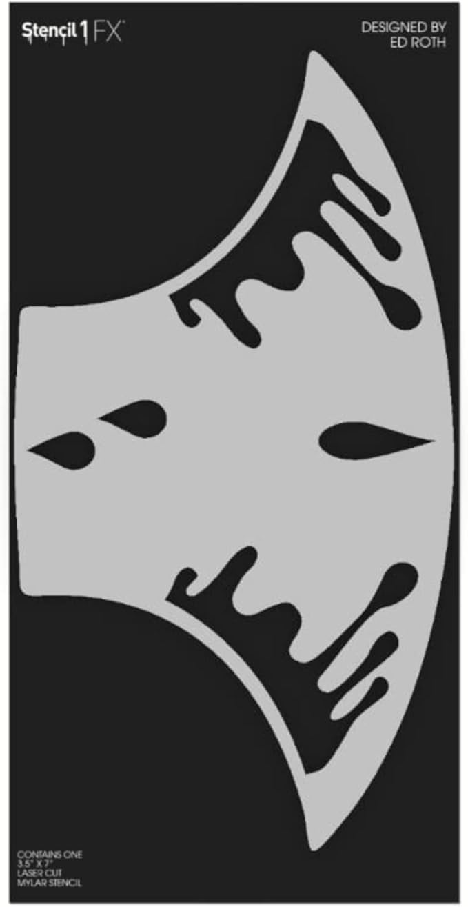 Stencil1FX Eye Drips 1 Tears Makeup Stencil - Water Drops Reusable Stencils for Costumes, Dress Up, Halloween, Cosplay, Face Painting, Raves, Festivals, Parades, Parties