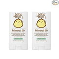 Baby Bum Mineral Sunscreen Face Stick - SPF 50 - UVA,UVB Face and Body Protection - Fragrance Free Safe for Sensitive Skin- Travel Size 0.45 Ounce (Pack of 2)