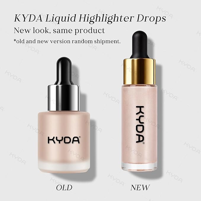 KYDA Liquid Highlighter Drops, Radiant Glow Liquid Bronzer for Face & Body, Glow Bronzing Drops with Skincare Formula, Buildable Shimmer Face Makeup, Bronzer