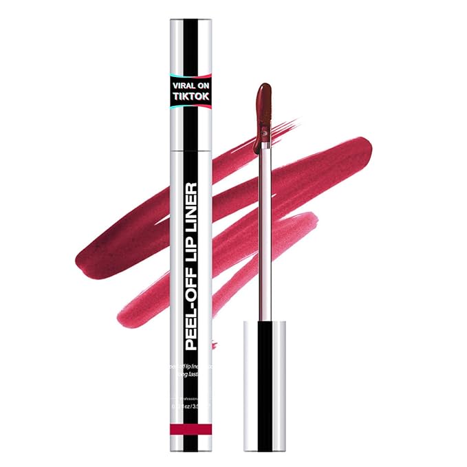 Lip Stain - Lip Liner Stain, Long Lasting Peel Off Lip Stain, Natural Matte Peel Off Lip Liner Stain, Waterproof, Transfer-proof, Easy to Use, Long Wear Lip Tattoo, Warm Gifts for Women (Mauve)