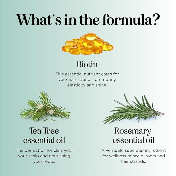 Volumizing Biotin and Rosemary Shampoo - Vegan Rosemary Biotin Shampoo for Thinning Hair for Women and Men with Nourishing B Vitamins & Tea Tree Oil - Paraben Silicone & Sulfate Free (25 Fl Oz)