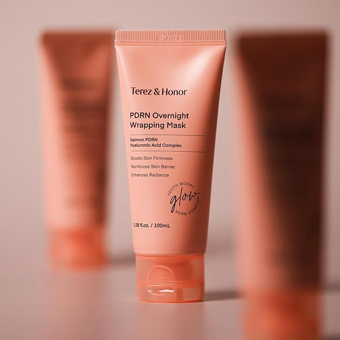 TEREZ & HONOR PDRN Overnight Wrapping Peel Off Facial Mask: Hydration & Skin Support, Salmon PDRN & Hyaluronic Acid Complex, Dermatologist Tested, Korean Skin Care 3.4 FL OZ / 100mL 2Pcs