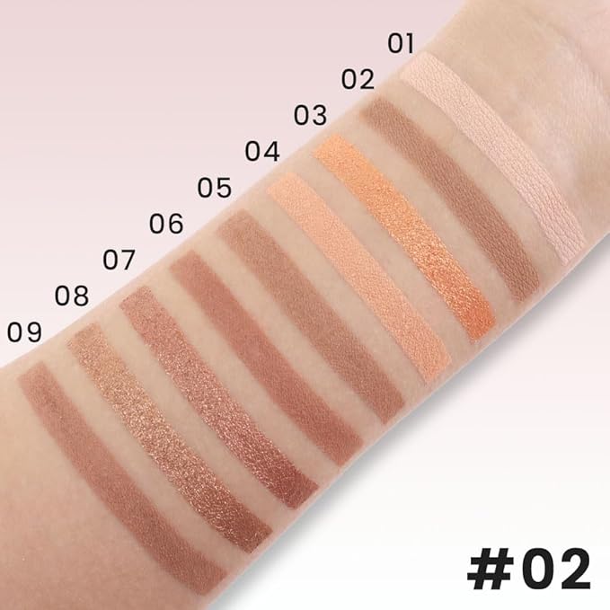 WanTuoluo 9 Colors Smoky Matte Shimmer Eyeshadow Palette for Women, Nude Rose Gold Light Medium Gray Wine Brown Purple, High Pigmented Primers Powder Spring Sale Deal 2026 (9 Colors-Nude Brown Gold)