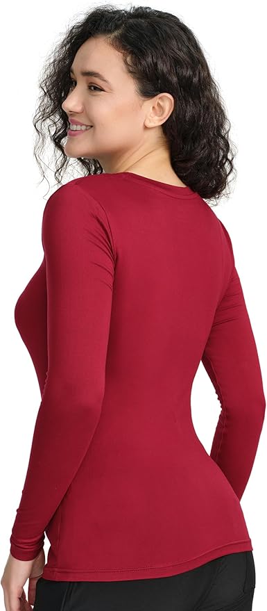 COZYFIT Scrub Undershirts Long Sleeve Women - Underscrub Comfort Tee