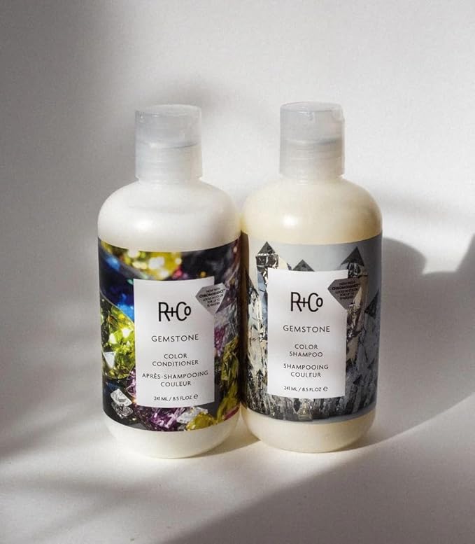 R+Co Gemstone Color Shampoo and Conditioner Set – Color Protection for Vibrant, Fade-Resistant Hair – Hydration, Shine & Sealed Split Ends – Sulfate-Free, Vegan & Cruelty-Free – 8.5 oz 2PK + Sample