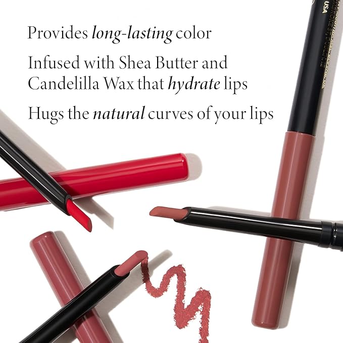LAURA GELLER NEW YORK Modern Classic Lip Liner, Luxurious Creamy Long Lasting Lip Liner, Prevents Feathering and Fading, Happy Hazelnut
