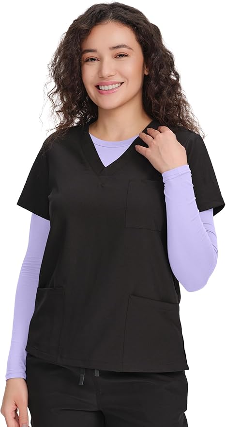 COZYFIT Scrub Undershirts Long Sleeve Women - Underscrub Comfort Tee