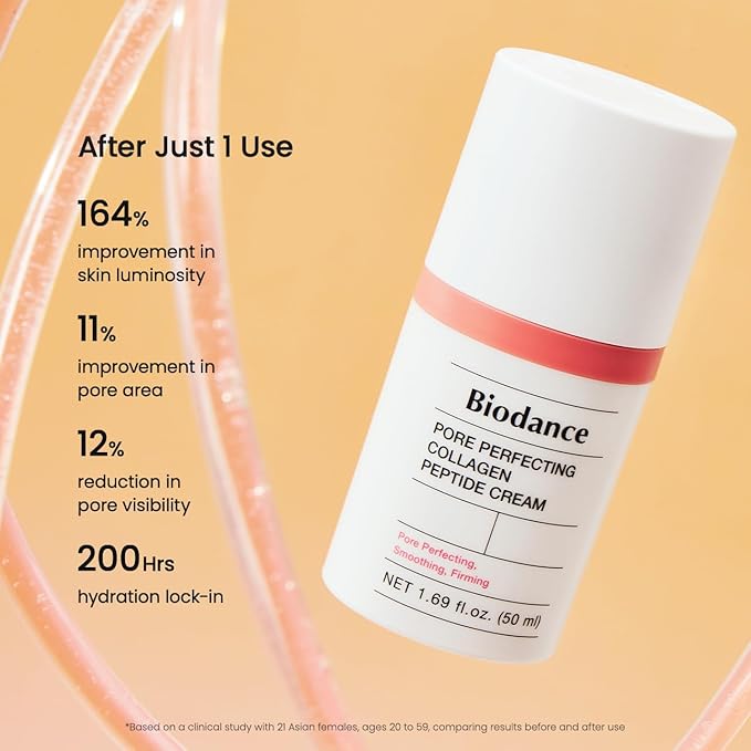 BIODANCE Pore Perfecting Collagen Peptide Cream, Hydrating, Plumping, Pore Care, Firming Facial Moisturizer, Korean Skin Care, Mothers Day Gifts | 1.69 fl. oz.