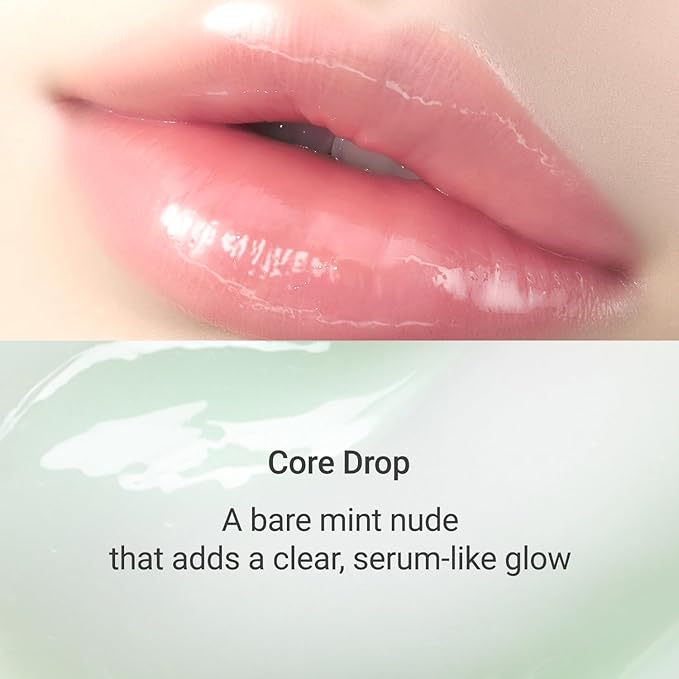 JUNG SAEM MOOL LIP-PRESSION Metal Serum Gloss | Hydrating Tinted Lip Balm with a Hygiene Precision Metal Applicator & Serum Infused Ingredients, Korean Lip Plumper Gloss (Core Drop)