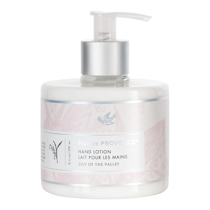 Pre de Provence Collection Shea Butter Enriched Silky Smooth Emollient Hand Lotion, Lily of the Valley, 11 Fl Oz