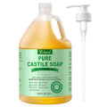 Yoken EWG Verified Peppermint Castile Soap Liquid, 1 Gallon Bulk Size, Made with Certified Organic Oils, Gentle Peppermint Soap for Body Wash, Hands, Dishes, Laundry & More, Natural Versatile Cleanser