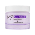 No7 Pure Retinol Night Cream - Collagen-Boosting Retinol Cream that Visibly Smoothes, Plumps & Firms Complexion - Dermatologist Approved & Fragrance-Free (1.69 Fl Oz)