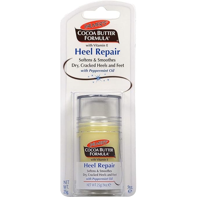 Palmer's Cocoa Butter Formula Heel Repair,Foot Balm Stick for Cracked Heels & Feet,No-Mess Stick Applicator,0.9 Ounce,(Pack of 2)