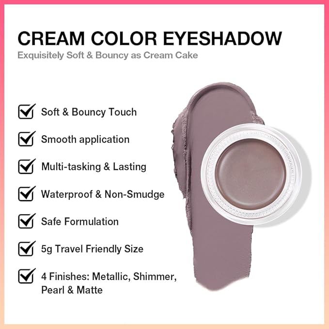 FeiCuiYun Single Cream Espresso Coffee Brown Matte Eyeshadow Palette Makeup, Natural Single Mini Instant Holographic Eyeshadow For Women, Sombras Crema Para Ojos, Talc, Paraben&Cruelty Free, 715