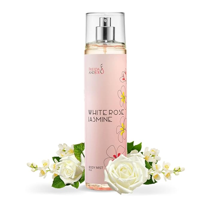 White Rose Jasmine Body Spray for Women, Womens Perfume Fragrance Body Mist And Sprays Luxury Perfume Mist - 8 oz Fine Spray Bottle Gift for Mom