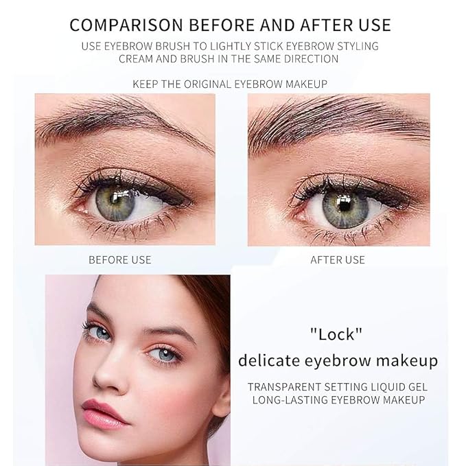 DAGEDA Clear Eyebrow Setting Gel, Brow Fix Gel, Waterproof And Sweat-Proof Eyebrow Repair Liquid Brows Styling Beauty Salon Home Use Makeup