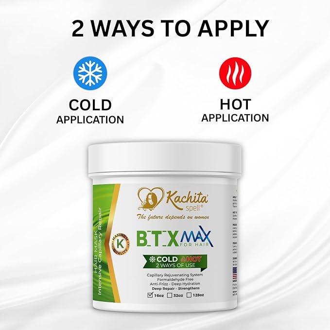Kachita Spell BTXMAX Deep Conditioning Hair Mask for Dry, Keratin & Argan Oil Treatment for Hydration, Frizz Control & Softness, Sulfate Free & Paraben Free, 16 oz