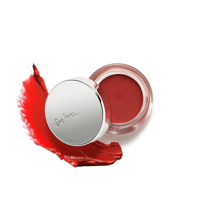 Ere Perez - Natural Carrot Color Pot | For Lips + Cheeks | Buildable, Blendable, Creamy, Vibrant, Satin Finish | Cacao Butter, Avocado + Castor Seed Oil | Vegan, Cruelty-Free, Clean Beauty (Happy)