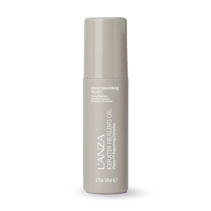 L'ANZA Keratin Healing Oil Bond Smoothing Styler Repairs Split Ends, Smooths Flyaways, Adds Silky Shine, Color Safe, Anti-Frizz, Heat & UV Protection Anti-Humidity, Sulfate Free (4.7 Fl Oz)
