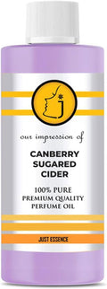 Just Essence Canberry Sugared Cider Fregrance Perfume Oil for Perfume Making, Personal Body Oil, Soap, Lotion, Candle Making & Incense | Premium Quality Undiluted & Alcohol Free | 2 Fl Oz